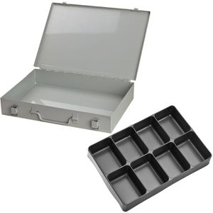 ADB Sortimentskasten 88610, 33 x 5 x 23cm, Metall, mit 8 Fächern