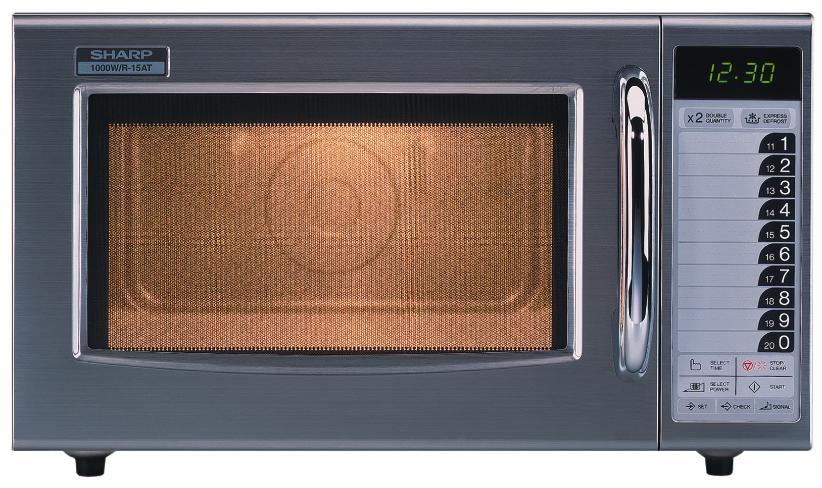 Sharp Home Appliances R-15AT, Arbeitsplatte, Solo-Mikrowelle, 28 l, 1000 W, Eingebautes Display, LCD