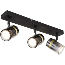 Deckenleuchte Deckenlampe Spotlampe Schwarz Wohnzimmerlampe L 41 cm 3 Flammig