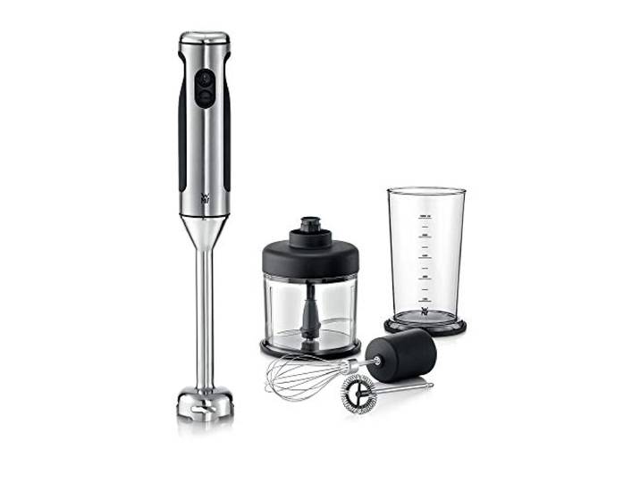 WMF Lineo Stabmixer Set 5-teilig, Pürierstab, Schneebesen, Milchaufschäumer, Zerkleinerer, 700 Watt, Zauberstab inkl. 1l-Mixbehälter, edelstahl matt