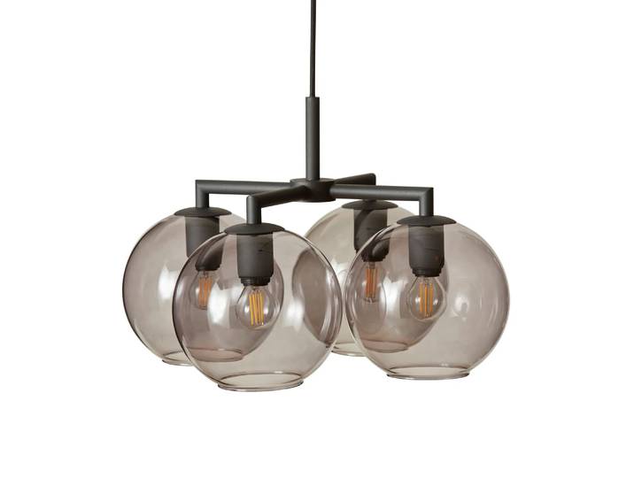 CO Bankeryd Suspension Ture 30 cm Noir-Verre couleur fumée