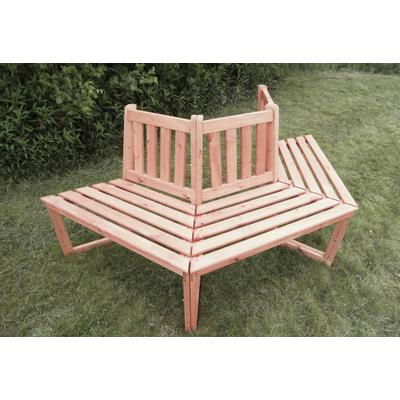 Baumbank PROMADINO, braun (honigbraun), B:205cm H:90cm T:89cm, Massivholz, Sitzbänke, Kiefernholz, in honigbraun, in 2 Varianten