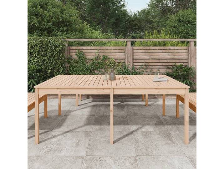 Table de jardin - - 1 pièce - bois de pin massif - 203 5x100x76cm - plateau robuste - pour terrasse loe45f58