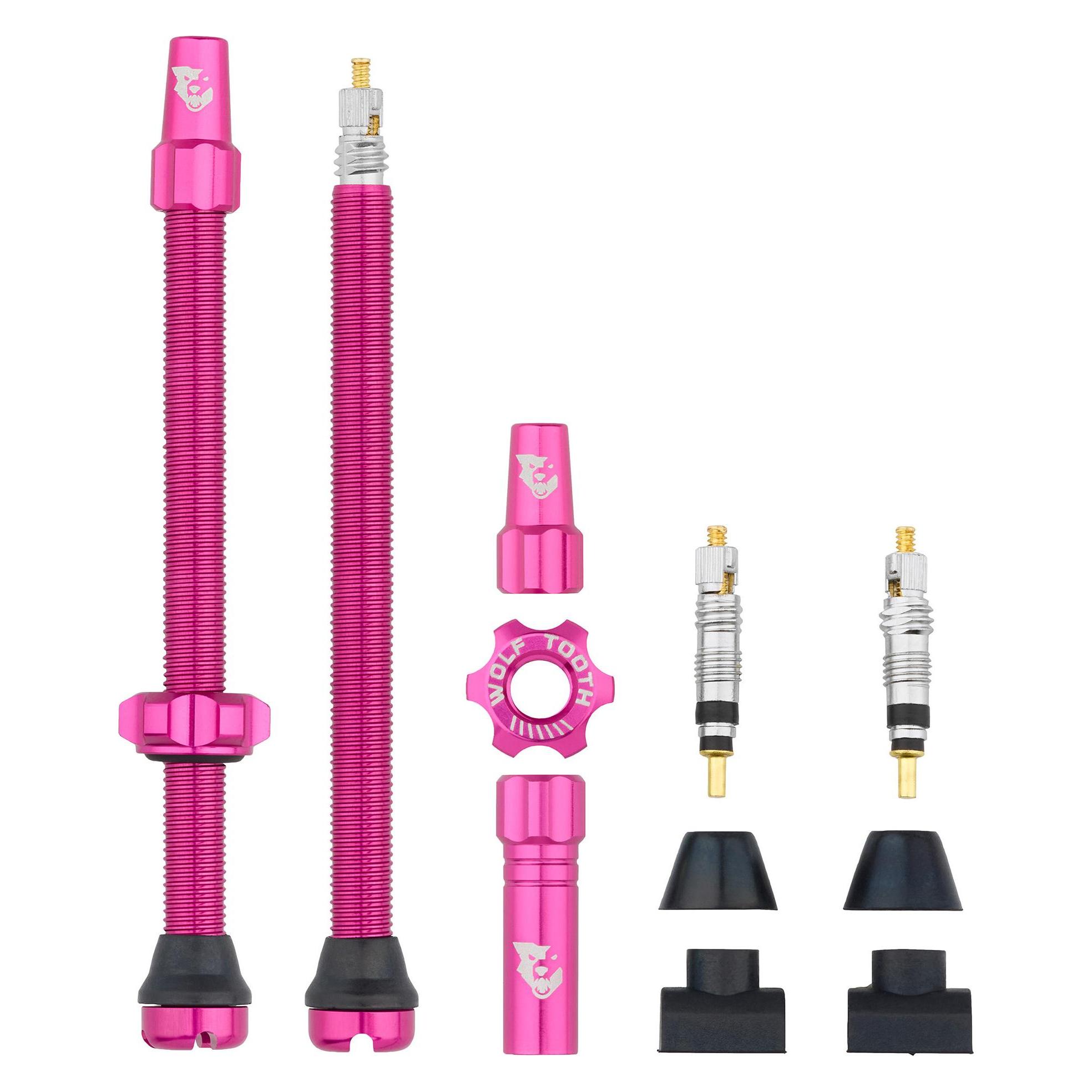 Wolf Tooth Tubeless Valve Stem Ventile, Presta, 80mm, 2 Stk., pink (66571311)