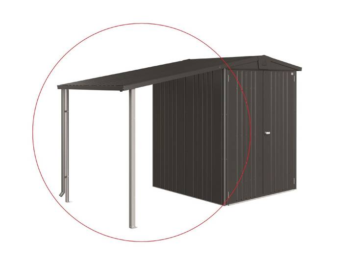Biohort Seitendach für Gerätehaus Europa 2/3/4A Dunkelgrau