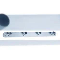 Alco Garderobenleiste Metall 30x2,5x3cm silber
