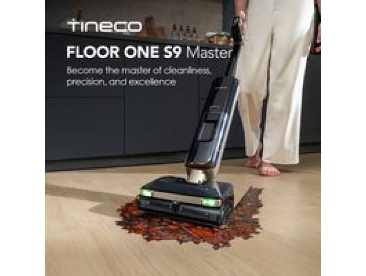 Tineco Floor One S9 Master nat- en droogzuiger, streepvrije schraper, Thermoblast-technologie, dweilen met heet water, 9,9 cm smalle behuizing, 23 kPa, Flashdry zelfreinigend, 150 ° Groene