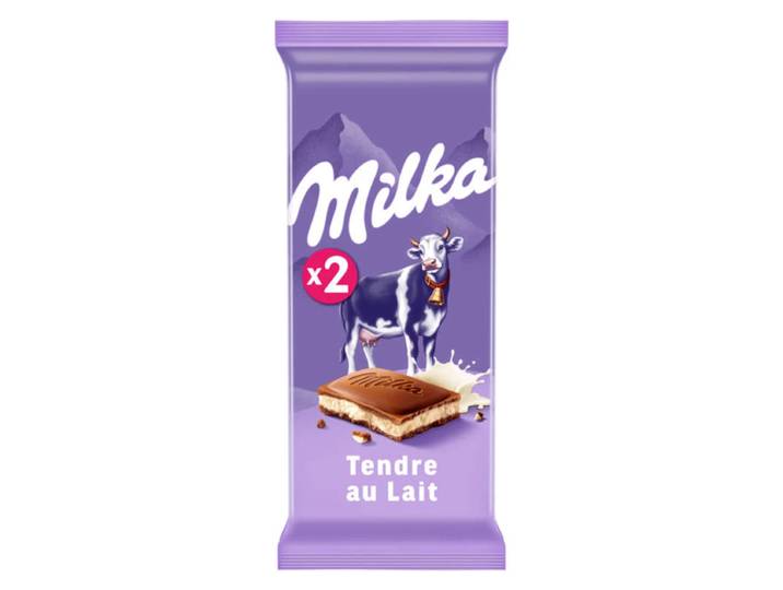 MILKA chocolat tendre au lait tablette 2x100g