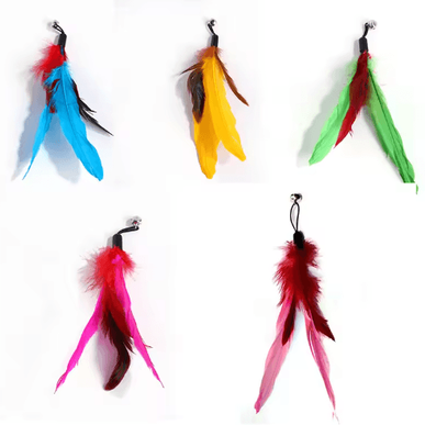 Inspire Picks Purr Parts Cat Toy Refill Set Feather, Mouse, Worm & Bell Replacement Accessories For Interactive Cat Toys tht 5 20 Pcs