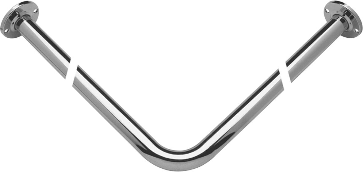 ASW série 1000 tringle à rideau de douche 103574 900 x 900 mm, d= 25mm, forme d'angle, laiton chromé