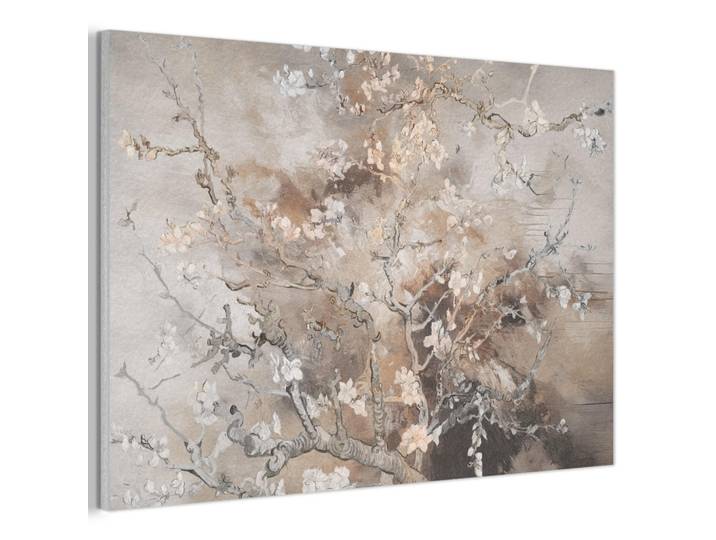 MuchoWow Akustikbild - Mandelblüte - Kunst - Van Gogh - Beige - Abstrakt - 90x60, Braun, Kunststoff, Rechteckig, 90x60x0.9 cm, Wandverkleidung, Akustikpaneele