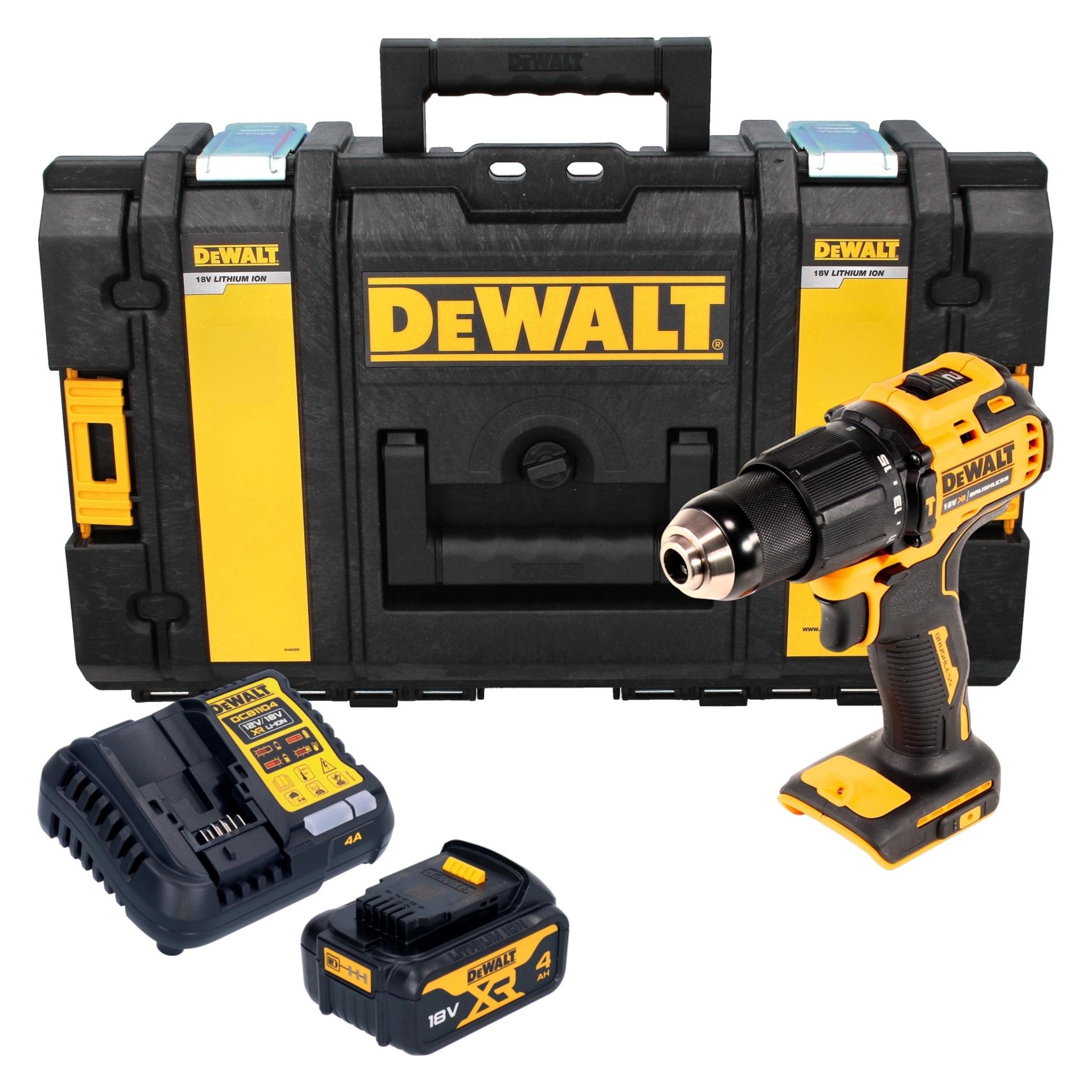 DeWalt DCD 709 M1 Akku Schlagbohrschrauber 18 V 65 Nm + 1x Akku 4,0 Ah + Ladegerät + Tough Box (Schlagbohrschrauber) (DCD709N)
