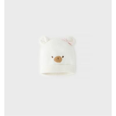 Outdoorhut MINIBANDA "BABY GIRL ACCESSORIES", Damen, Gr. 43, weiß (sanftes weiß), Baumwolle, Hüte