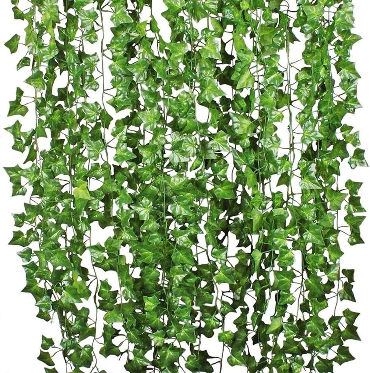 UV-bestendige kunstmatige klimop voor decoratie, 22 meter lang, groen