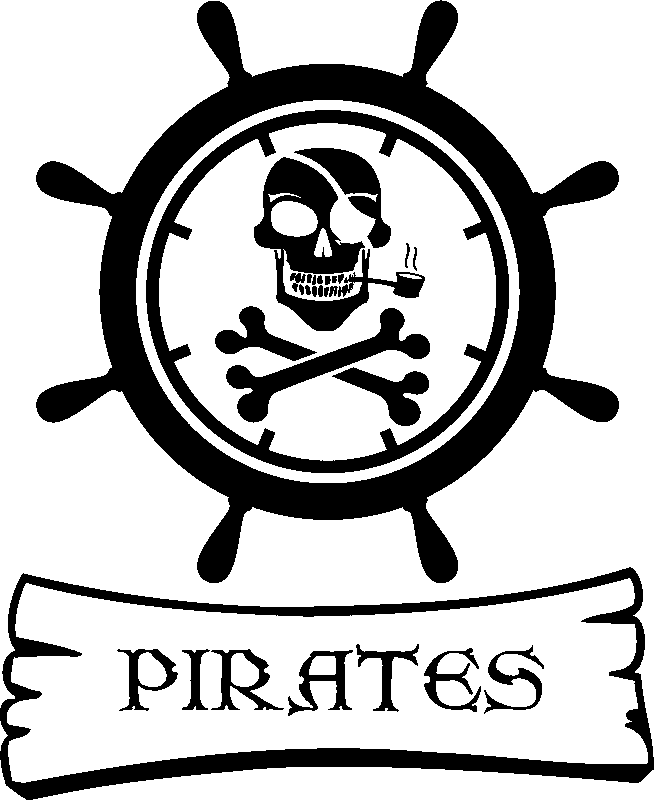 Ambiance-sticker Sticker Emblème pirate