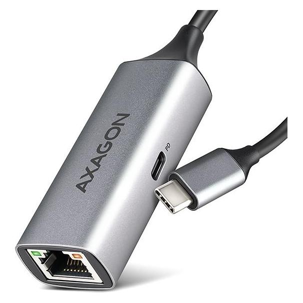 Axagon ADE-TXPD, USB-C 3.2 Gen 1 - Gigabit Ethernet síťová karta, Asix AX88179, PD, auto instal (USB-C, RJ45 (1x)) (ADE-TXPD)