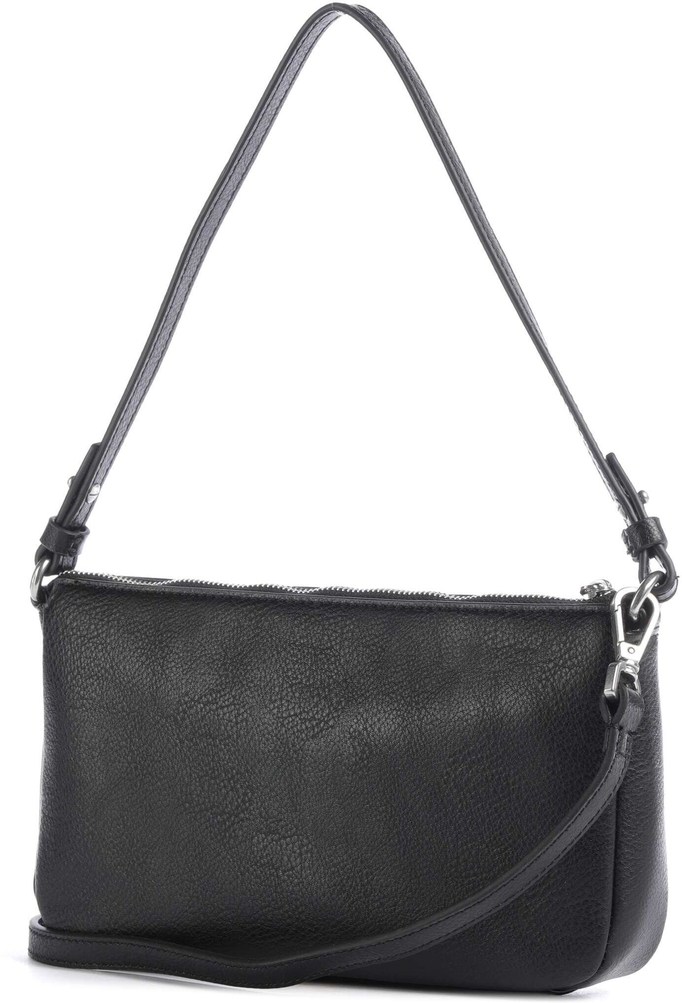 Liebeskind Ryker Cow Natural Schultertasche aus Leder, schwarz