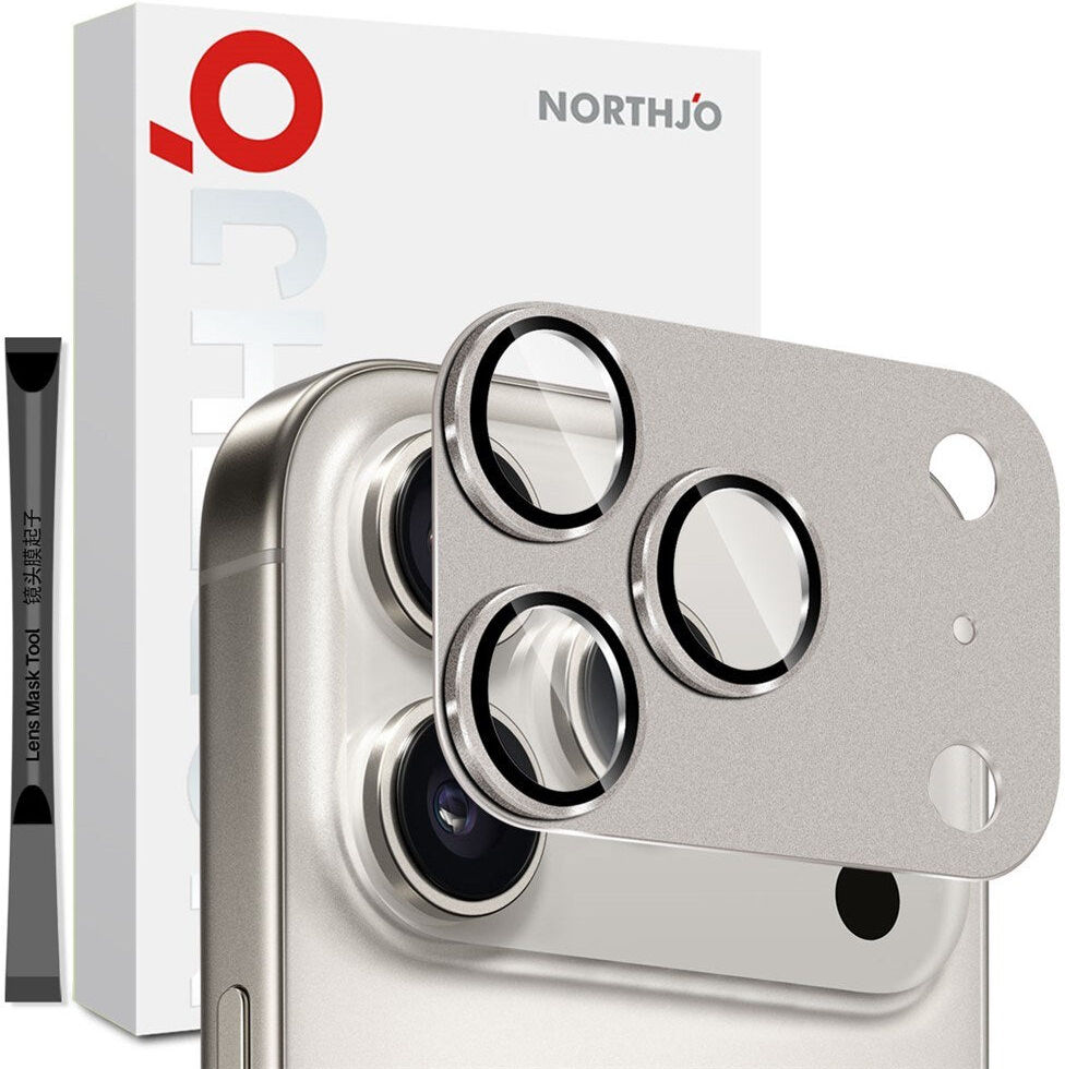 iPhone 17 Pro NORTHJO Kameralinsebeskyttelse - Mat Metal & Glas - Grå