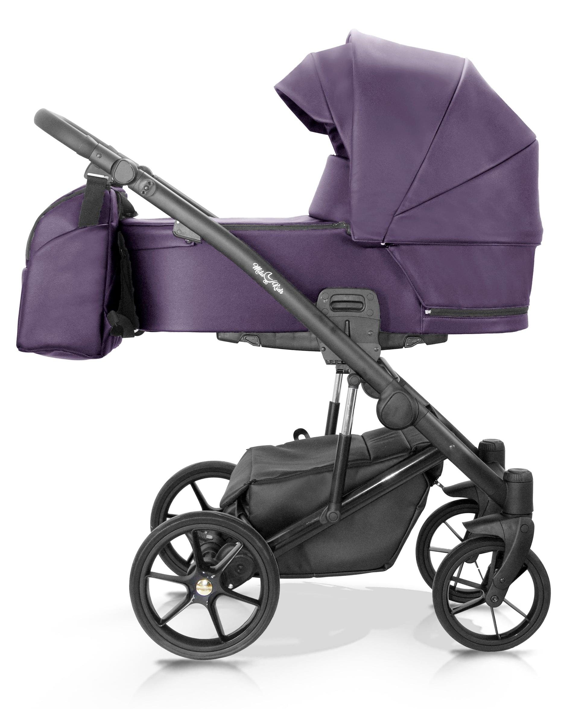 Milukids Lluvia 3-in-1 Kombikinderwagen Schwarz mit Babyschale (LUV-19)
