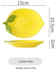 Uplift Essentials Zesty Orchard Ceramic Lemon Collection lemon Dish