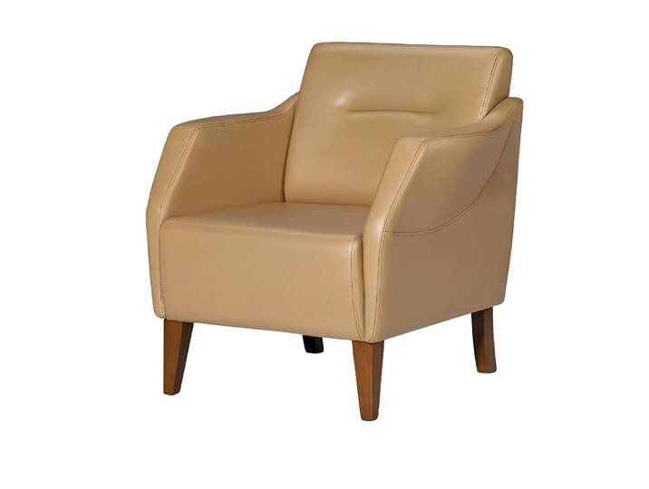 JVmoebel Sessel Beiger Leder Lounge Sessel im eleganten Design (1-St., Sessel), Made in Europa