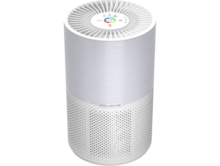 Luftreiniger ROWENTA Pure Air Compact, Echtzeit-Luftqualitätsanzeige , weiß (weiß, grau), B:20,1cm H:33,3cm T:20,1cm, Luftreiniger, Luftreiniger, 3-in-1 Filterung, Energieeffizienter Luftreiniger mit Digitalmotor
