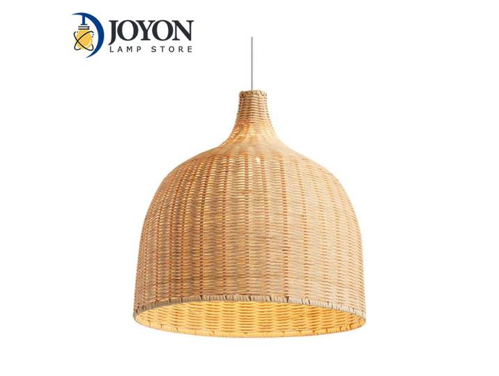 Lampe suspendue en bambou naturel, abat-jour en osier de Style campagnard E27, lustre tissé à la main, plafonnier pour Restaurant