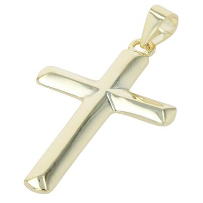 Kettenanhänger ADELIA´S "Anhänger – Kreuzanhänger aus 925 Silber", gold, Schmuckanhänger, Damen, Silber 925 (Sterlingsilber), Kettenanhänger, Geschenkidee: zeitlos und vielseitig