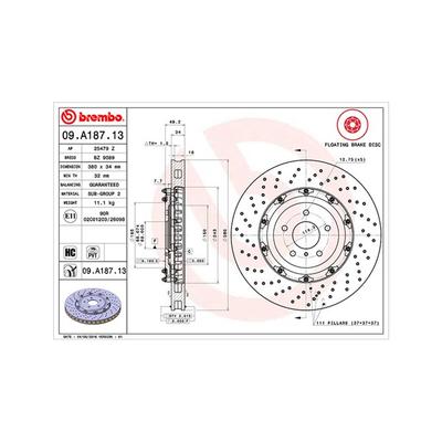 MAGNETI MARELLI Bremsscheibe TWO-PIECE FLOATING DISCS LINE 360406129203 Gelocht 380mm 34mm für NISSAN