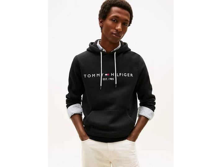 Tommy Hilfiger Core Tommy Logo hoodie heren XL gitzwart