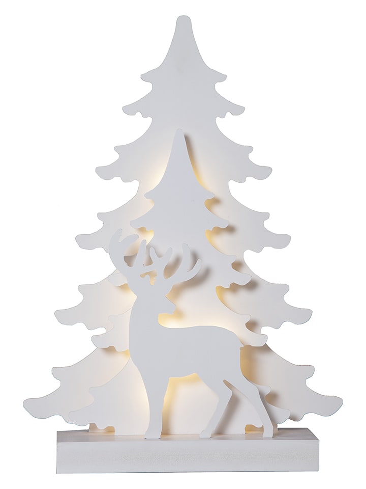 STAR Trading LED-Fensterleuchte "Grandy" in Weiß - (B)29 x (H)41 x (T)8 cm - onesize