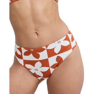 Bikini-Hose ROXY "Hazy Days Classic", Damen, Gr. S, orange (ginger spice flora), Obermaterial: 95% Nylon, 5% Elasthan., Badehosen Bikini-Hose