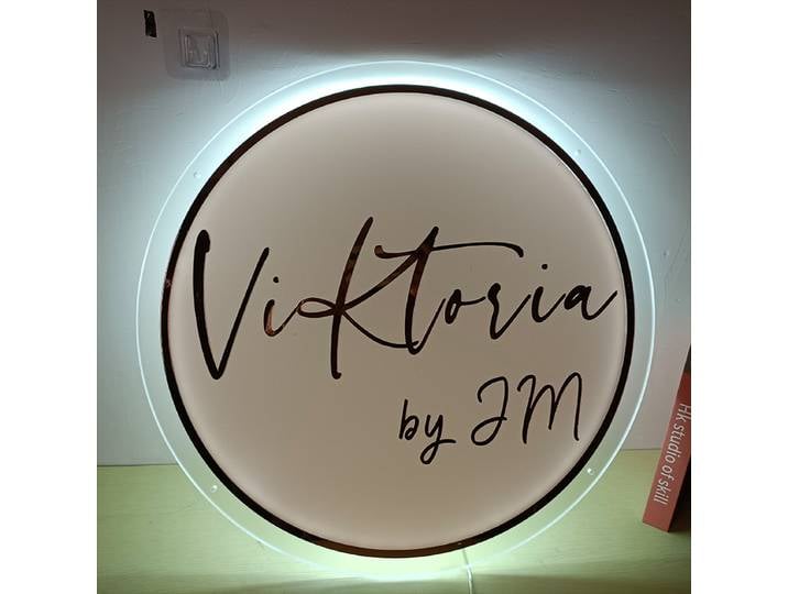Enseigne de Logo de lumières néon d'affaires personnalisées, en acrylique, décoration de porte de bureau, panneau mural 3D, Plaques personnalisées pour studio de cheveux si