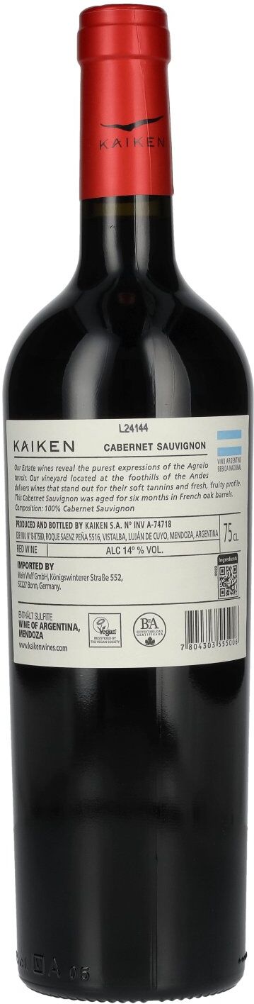 Kaiken Wines Kaiken Estate Cabernet Sauvignon 2022 14% Vol. 0,75l