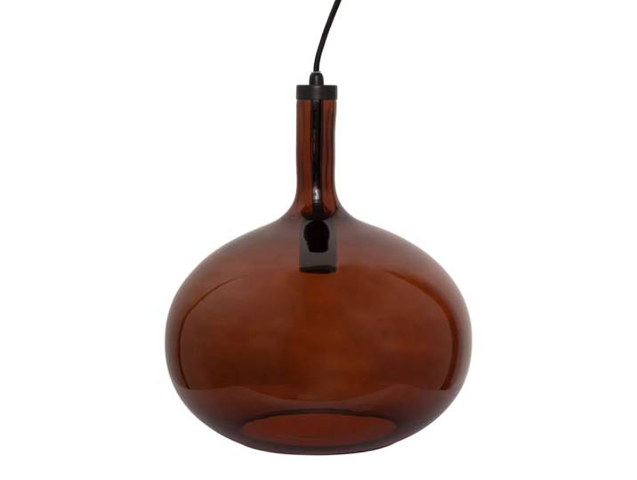 Lampe suspendue en verre marron ø 34 * 39 cm
