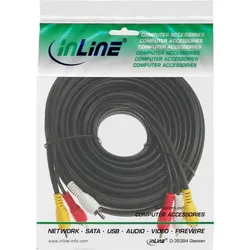 INLINE Cinch Kabel, Audio/Video 3x Cinch, St/St, 2m Stecker, 2m