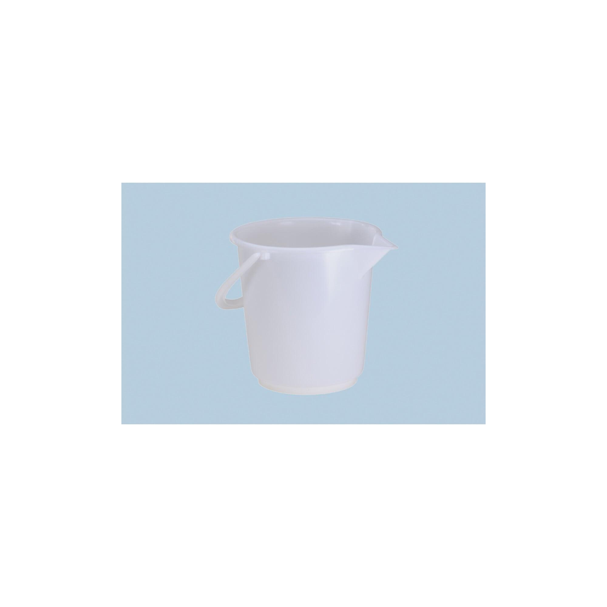 Hünersdorff Industrie-Eimer rund mit Ausguss, naturfarben, HDPE, 10,5 L, 941100)