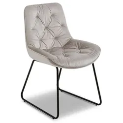 2er-Set BOOOM Stuhl Heaven Stoff Beige Creme
