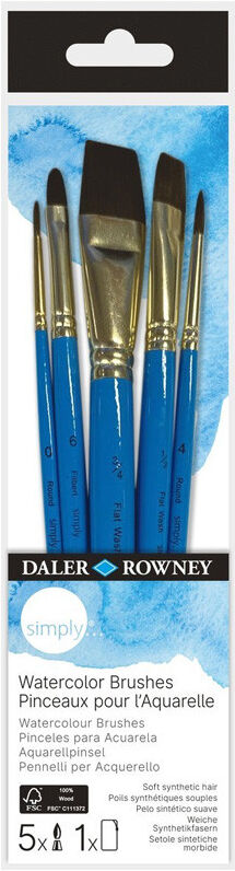 Simply Set 5 Pinceaux Aquarelle - Daler Rowney