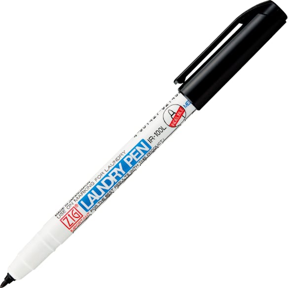 ZIG Textilpenna Laundry pen svart 12st