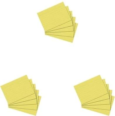 herlitz Karteikarten, DIN A8, liniert, gelb
