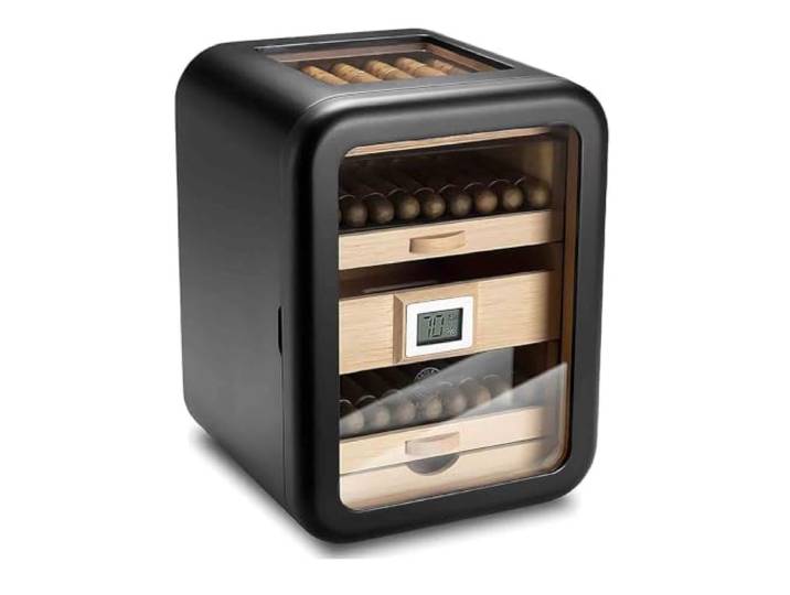 Leilaohu Humidor Mit Hygrometer Und Befeuchter, Zigarrenhumidore, Humidor Aus Zedernholz, Schrank Für 110 Zigarren, Für Zu Hause Und Bars B,Withskylight