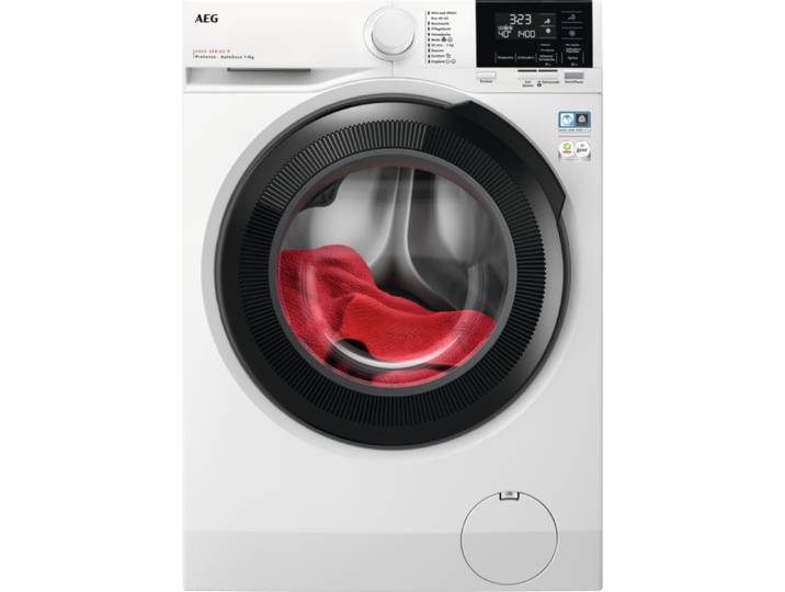 AEG LR6D60499 WiFi Waschmaschine / Serie 6000 mit ProSense® / Auto Dose - automatische Waschmitteldosierung / 9,0 kg / Leise / Mengenautomatik / Nachlegefunktion / Kindersicherung / Schontrommel / Wasserstopp / 1400 U/min, 914915145