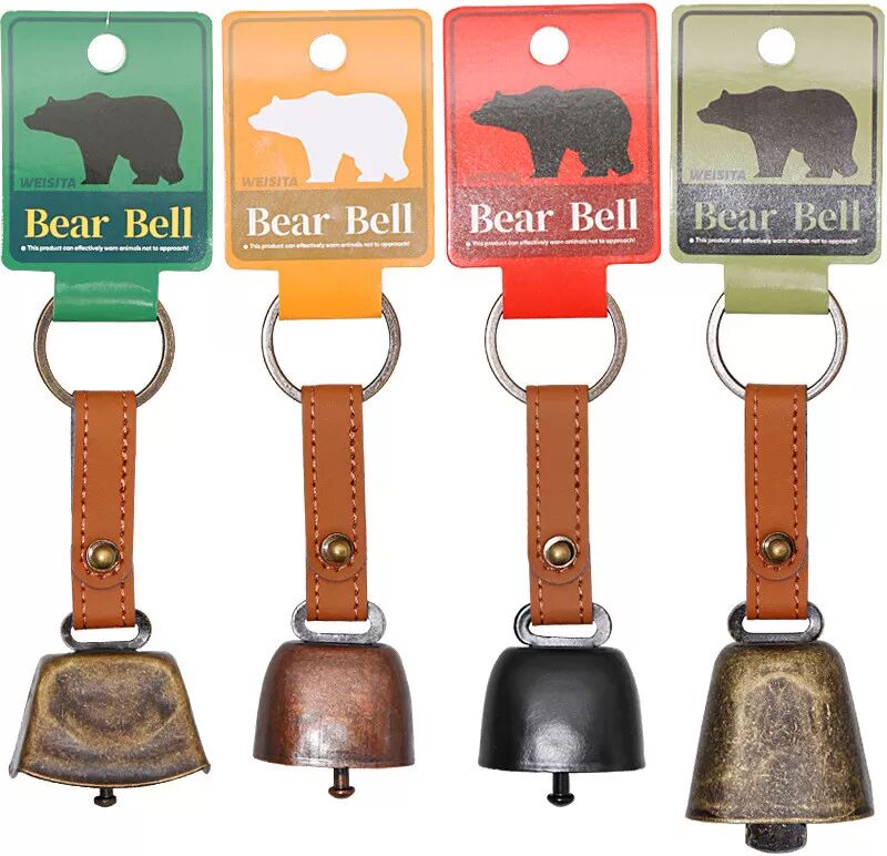 INF Antike Kupferglocke mit PU-Lederband zum Wandern Bronze
