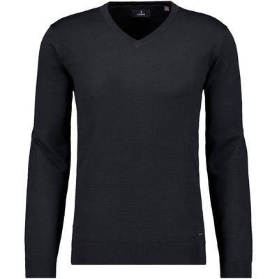 Rundhalspullover RAGMAN, Herren, Gr. 60, schwarz, Strick, 100% Wolle, ohne Ausschnitt, Pullover Rundhalspullover
