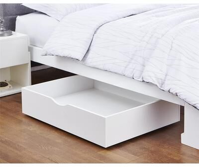 DormCo The Storage MAX - Underbed Wooden Organizer With Wheels - White