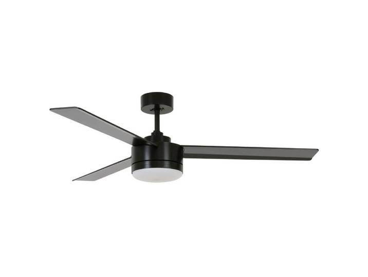 Zwarte ventilator met lamp Lagoon Ø 132cm IP55 Beacon - 213033