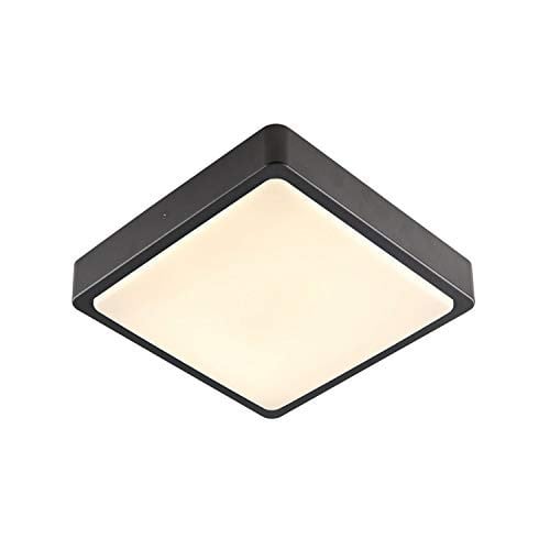 SLV Ainos Square LED wand- en plafondopbouwarmatuur met bewegingssensor, antraciet, IP65, 18W, 1300 lm