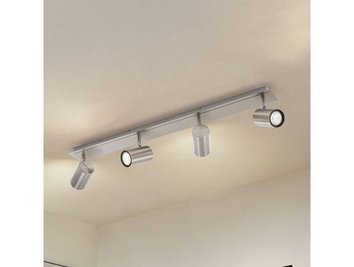 Joffrey 4 Plafonnier L80 Nickel - Lindby - Salon / séjour - Moderne - Métal - Multi-ampoules