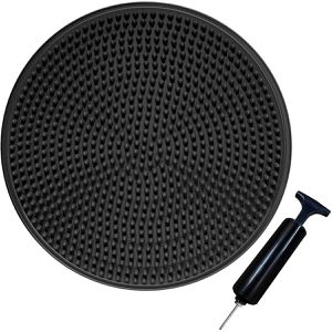 Trendy-Sport Balance-Kissen BaMuSta Coxim, mit Luftpumpe, Ø 33 cm, anthrazit, bis 150 kg belastbar, mit Noppen
